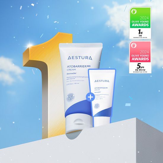 AESTURA ATOBARRIER365 CREAM 80ML SET (+30ML+CERA-HYAL MOISTURE AMPOULE 3ML) - COKODIVE