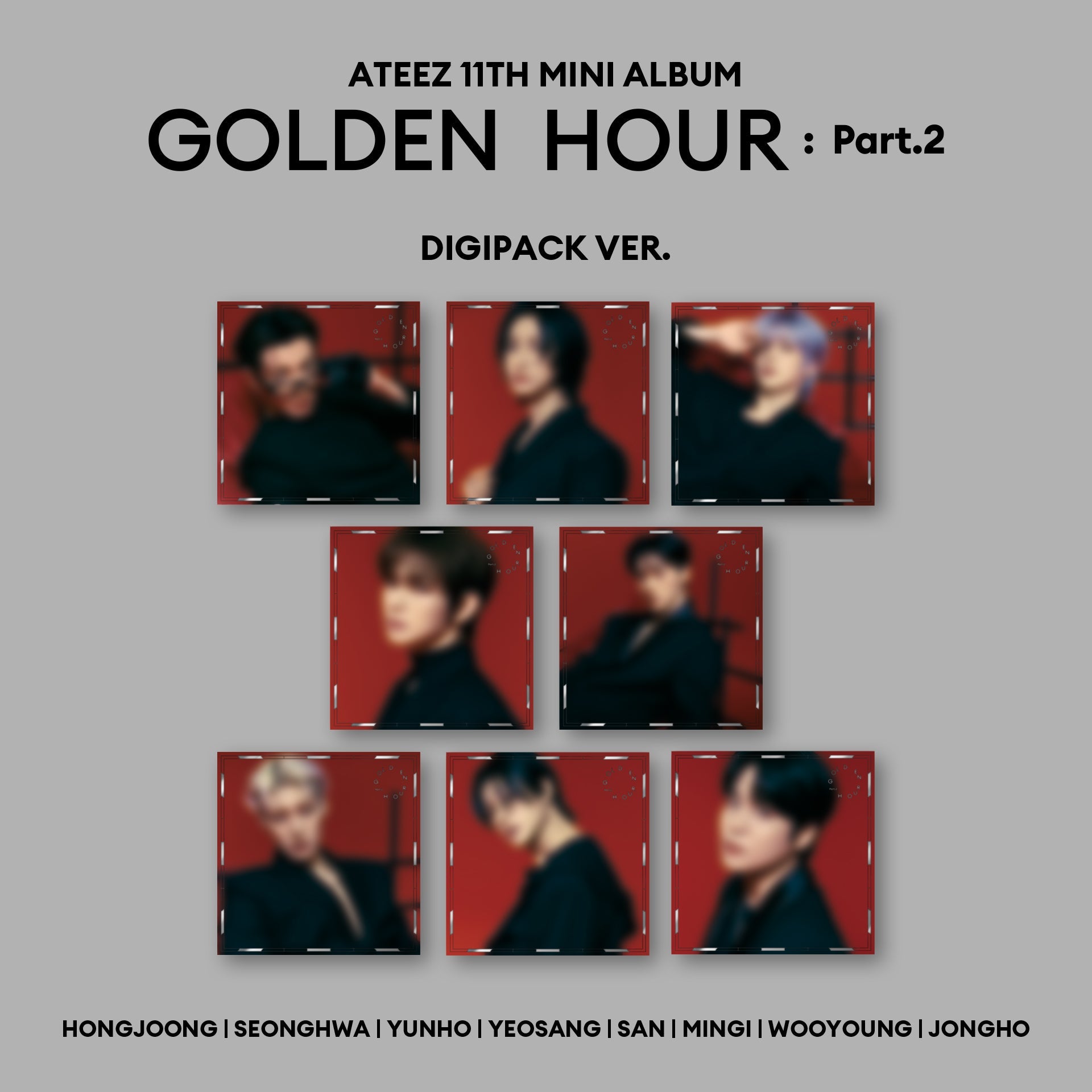 ATEEZ - GOLDEN HOUR : PART.2 11TH MINI ALBUM DIGIPACK SET - COKODIVE